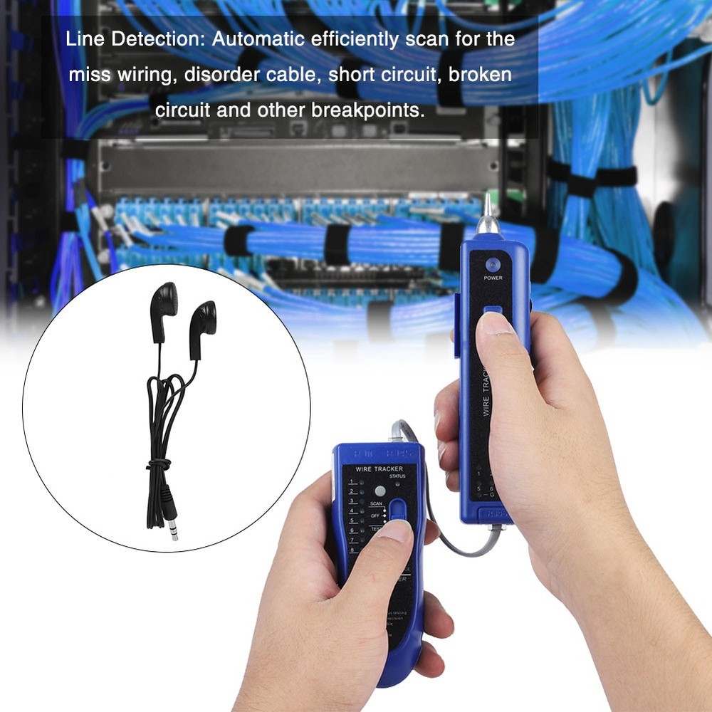 Handheld Rapid LAN Network Cable Tester Line Finder Wire Tracker Tool 1 Blue
