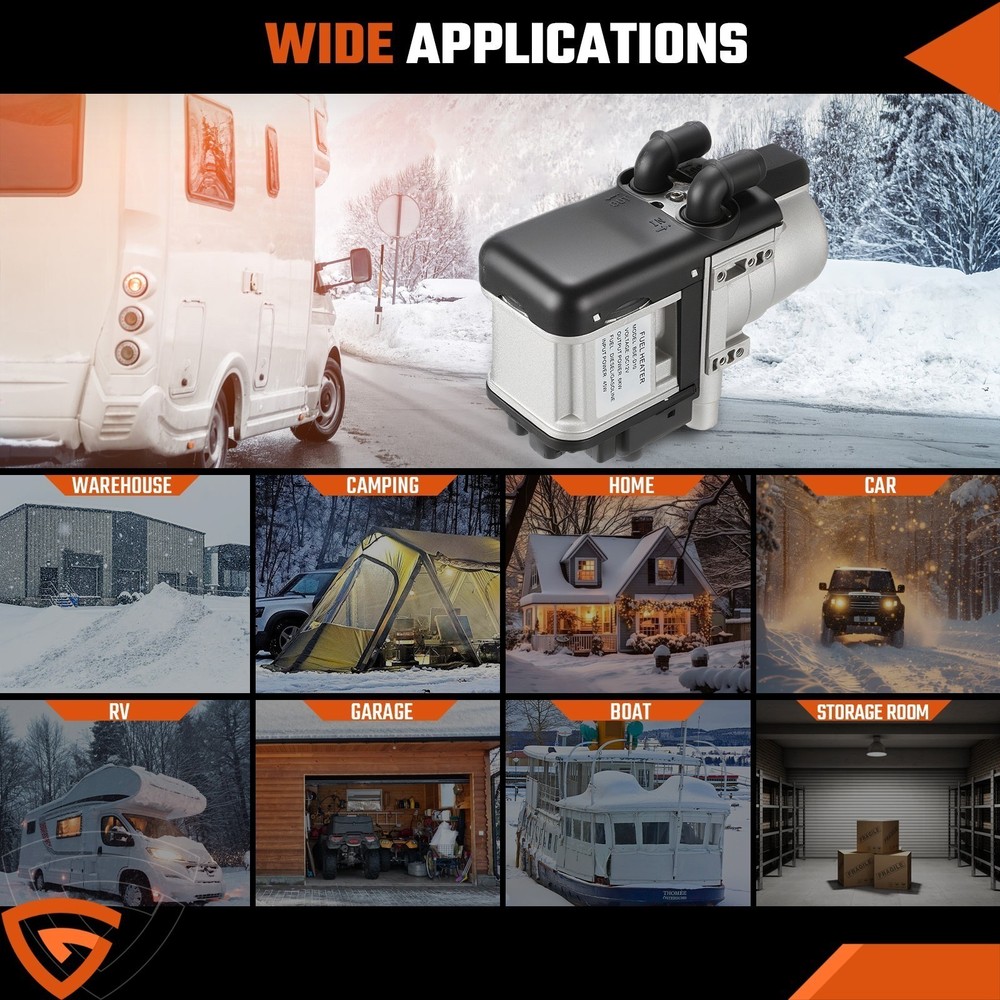 12V 6KW Diesel Water Heater Kits Pump Remote Control For Car Boat Campervans RV