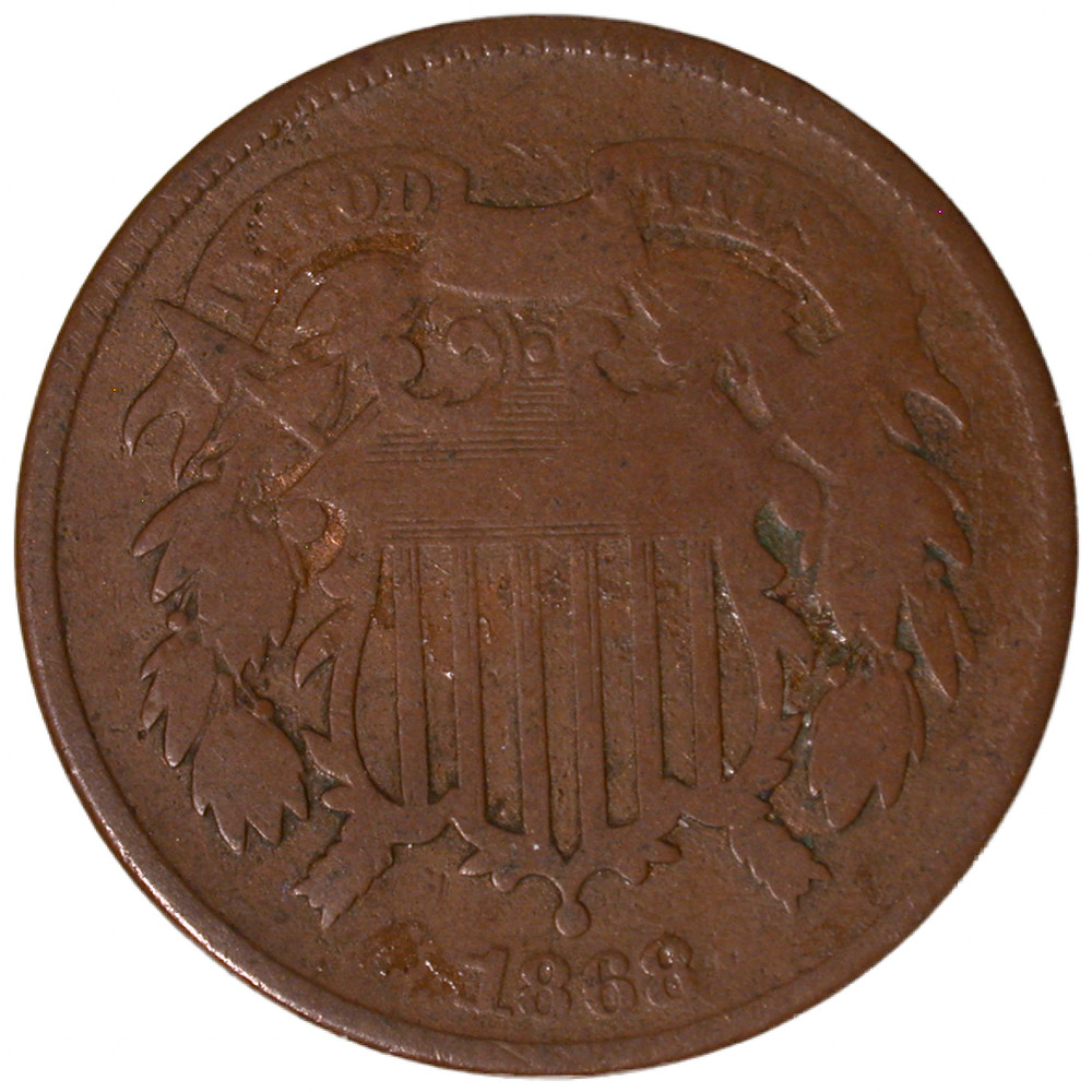 1868 Two Cent Piece #1