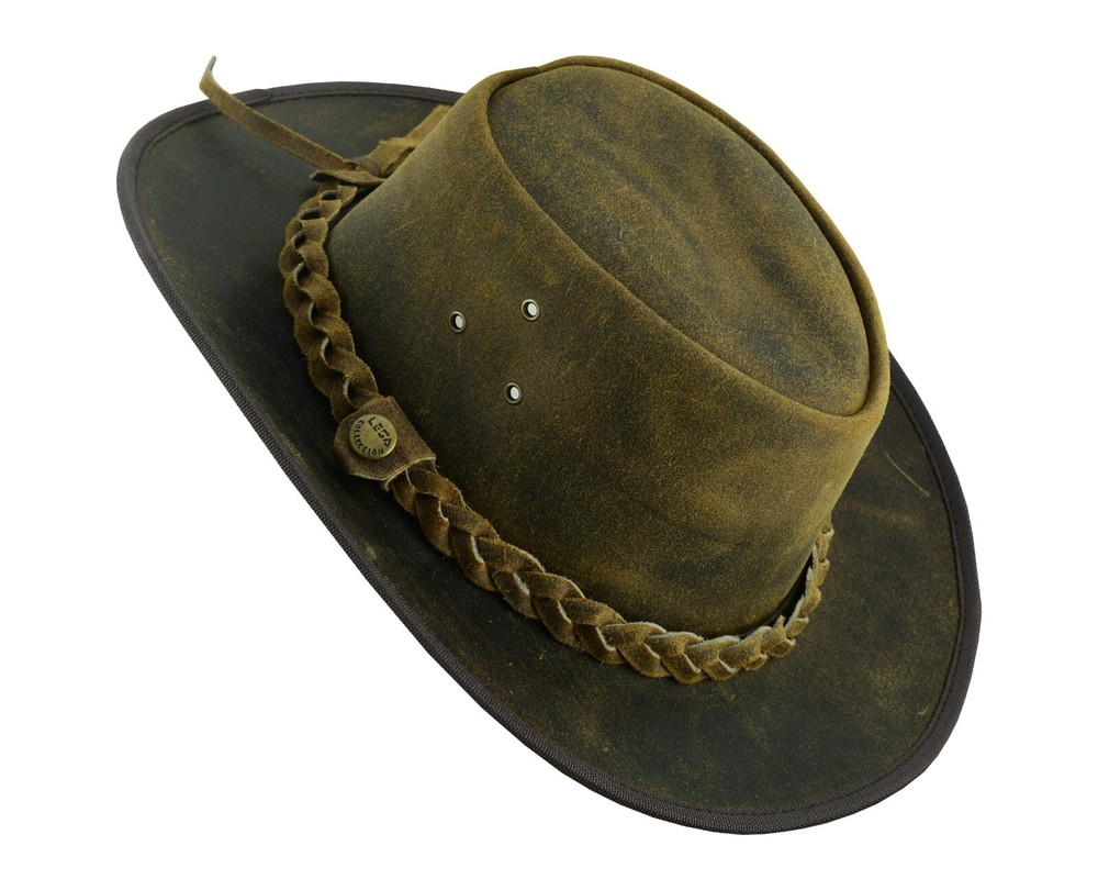 Safari Crazy Leather Hats Outback Traveller Hat