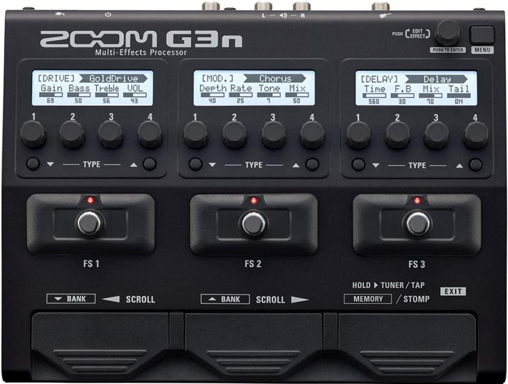 Zoom G3n G-Series Multi-Effects Processor for Guitar, 70 (68 Effects, 1...