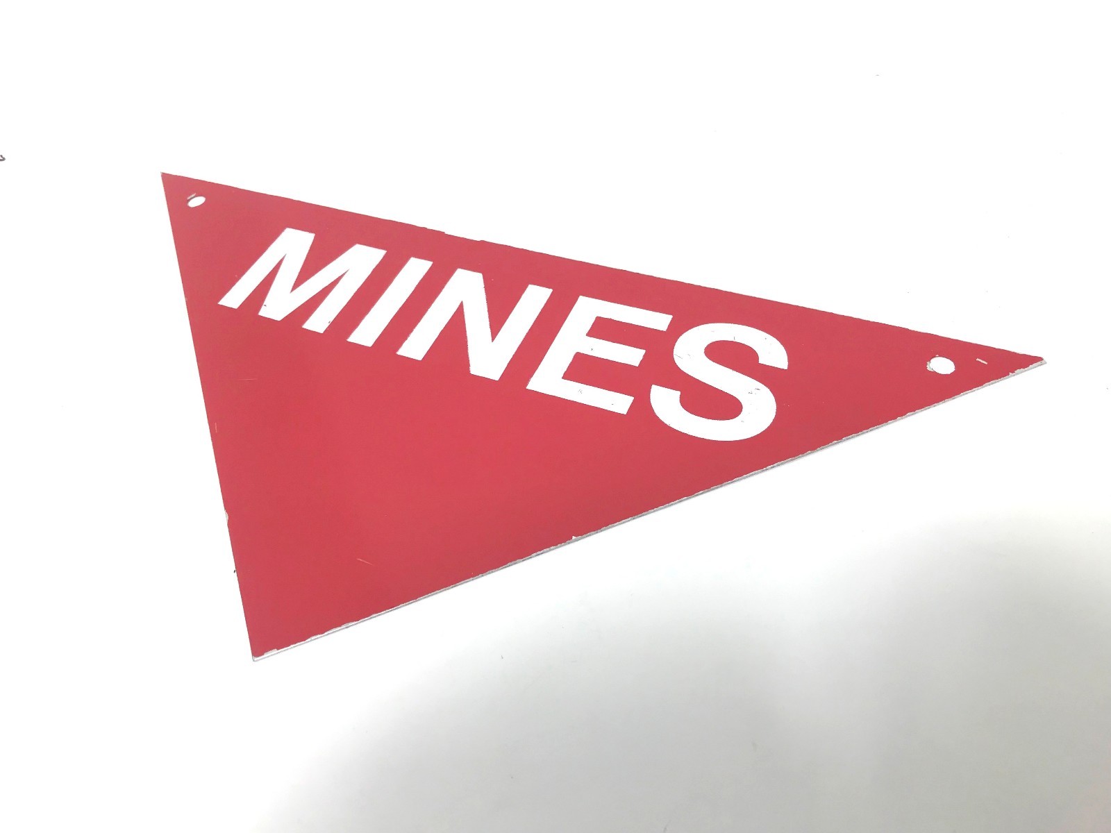 Aluminum Military warning Sign, "MINES"