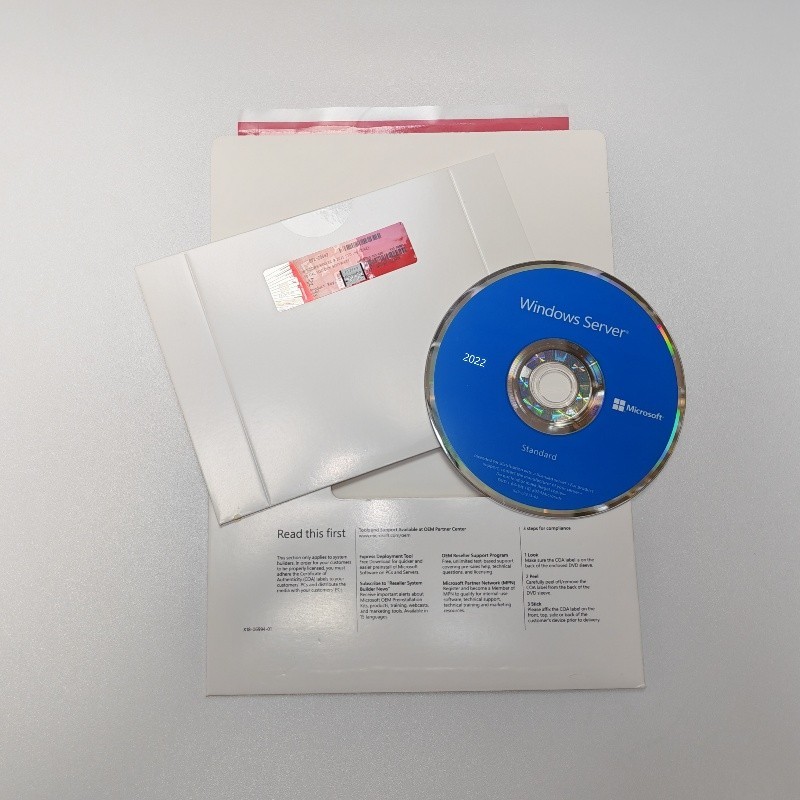 Microsoft Windows server 2022 Standard 48 Core License 50 CAL Key DVD & COA