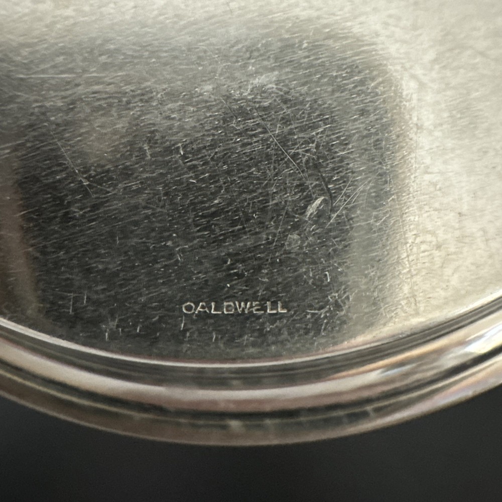 J E Caldwell & Co. Sterling Silver 3 1/4” Round Dish with Monogram