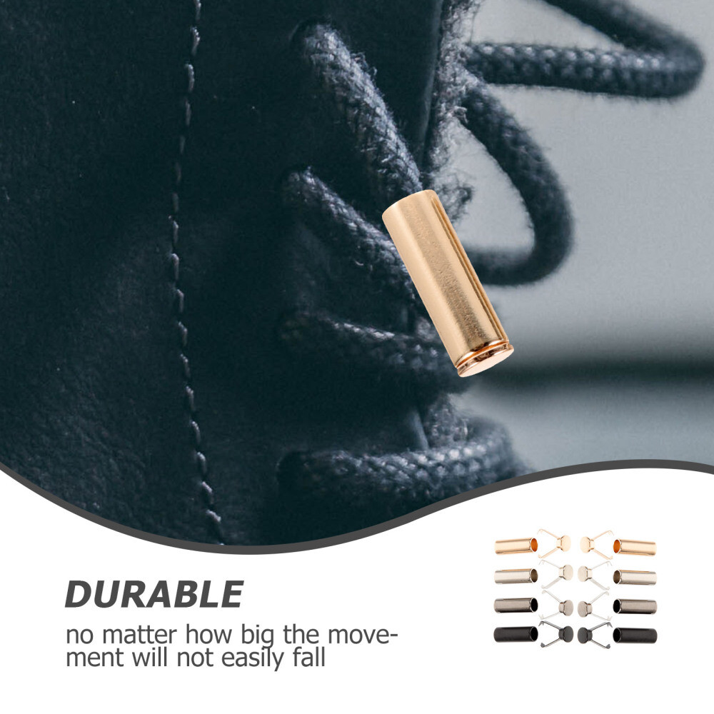8Pcs DIY Shoe Laces Tips Shoelace Head Screw Drawstring Replacement Ends Tips