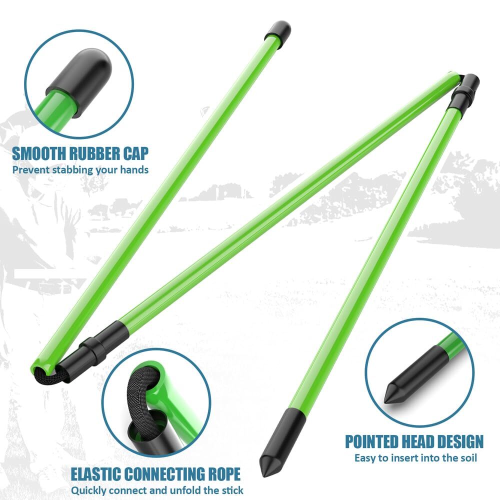 2 Pack Premium Golf Alignment Sticks 48 Inches Fluorescent Green Golf Trainin...