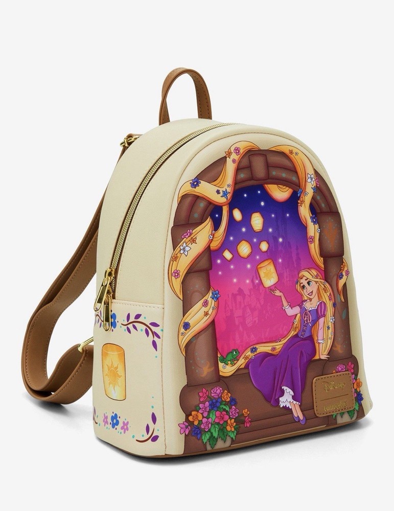Loungefly Disney Tangled Rapunzel Lantern Window Mini Backpack New