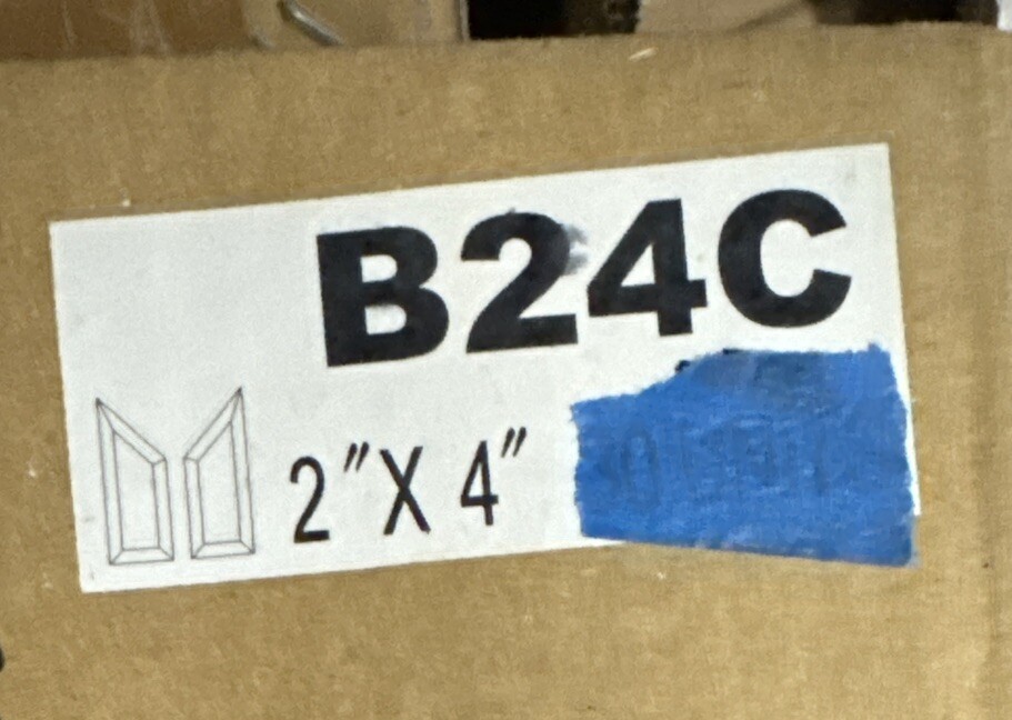 2x4” Stained Glass Corner Bevels - Left & Right. (1 Set)