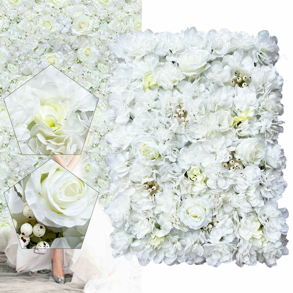 12x Artificial Flower Wall Panels Backdrop Wedding Party Background Venue Decor
