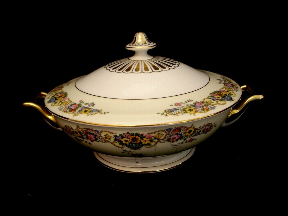 Asturia / Yellow Band by Thomas COVERED VEGETABLE BOWL 10 3/4"