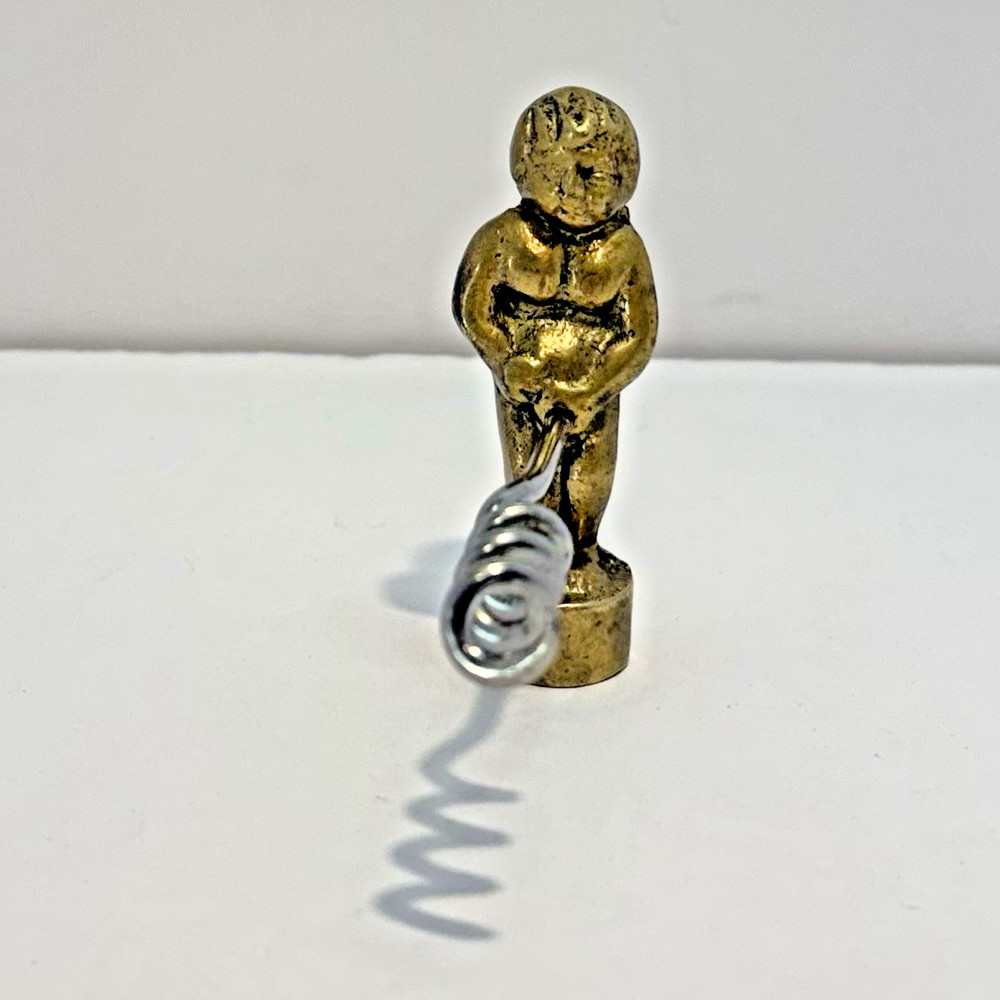 Corkscrew OpenerBrass Nude Boy Figure Vintage Risque Bar Tools