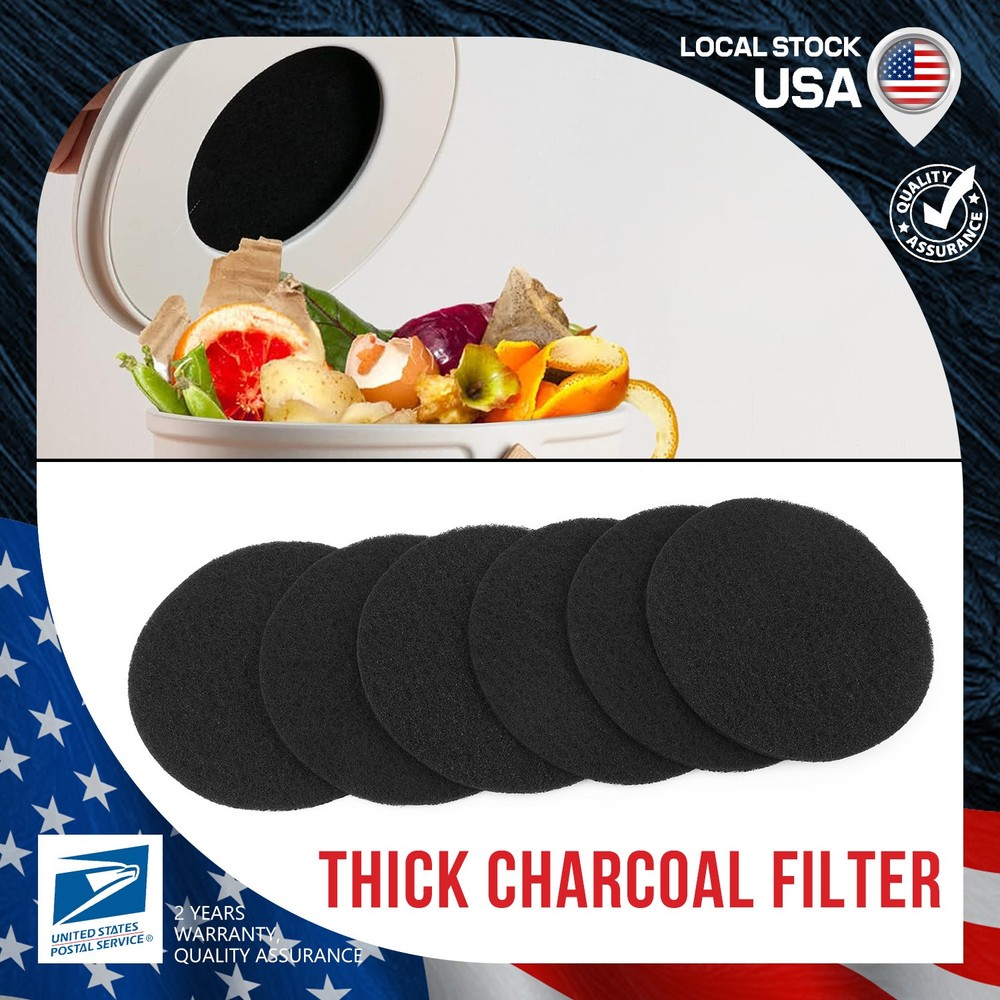 1Pack Charcoal Filters Compost Bin Replacement Filter Round 6.7 inch Extra Thick