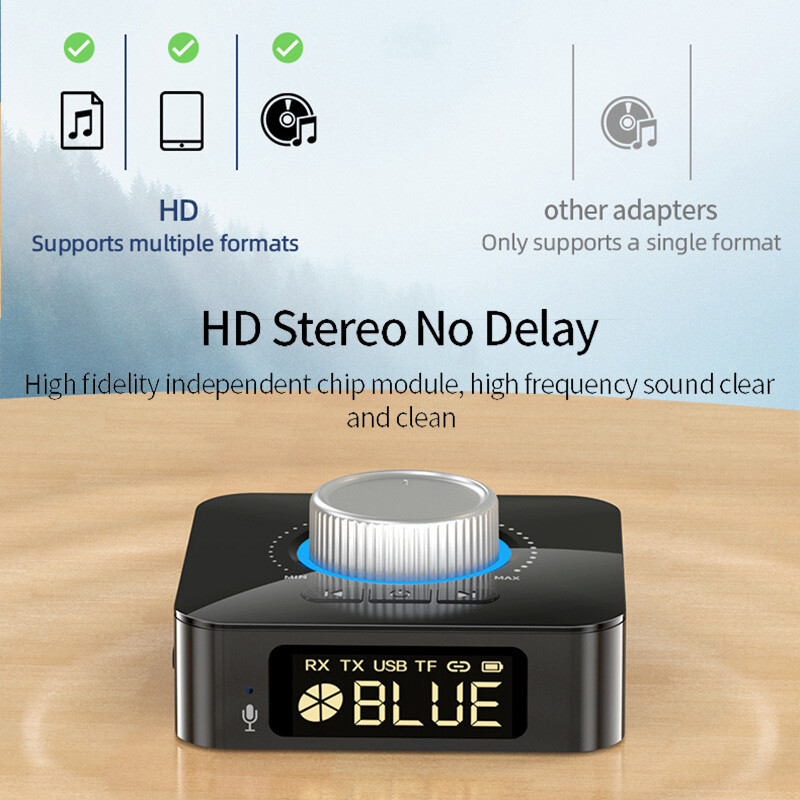 Bluetooth 5.3 Transmitter & Receiver Wireless Adapter For Home stereos/speakers