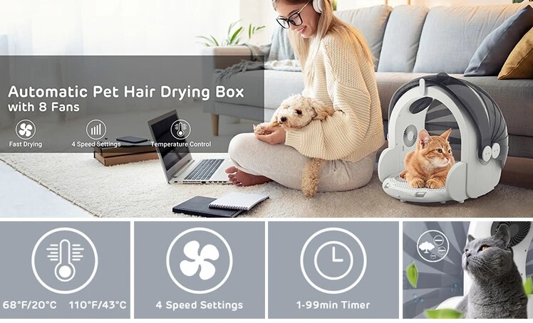Intelligent Pet Drying Box Sterilization Folding Automatic Cat Drying Machine