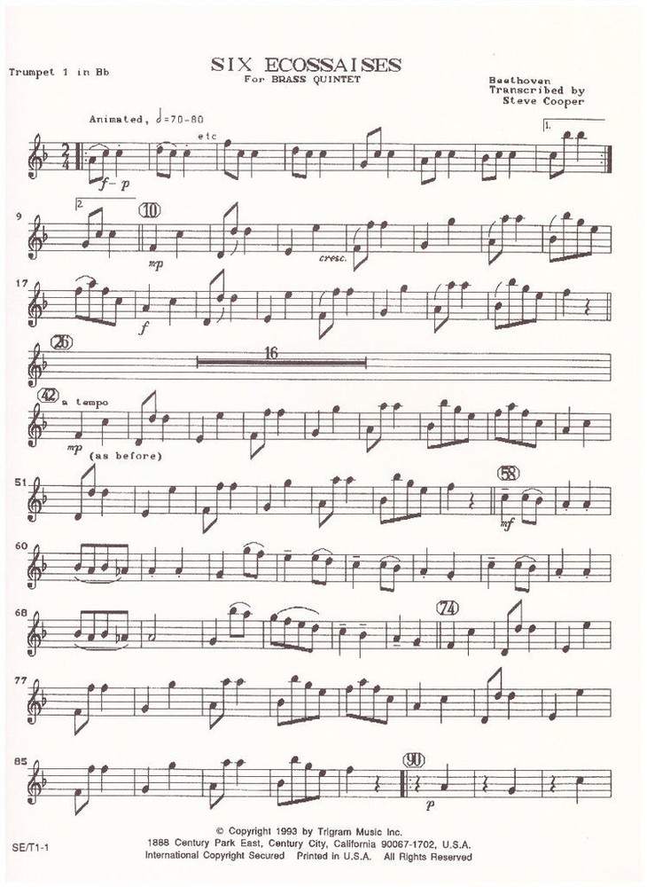Brass Quintet, The Classics Sheet Music Bundle #2