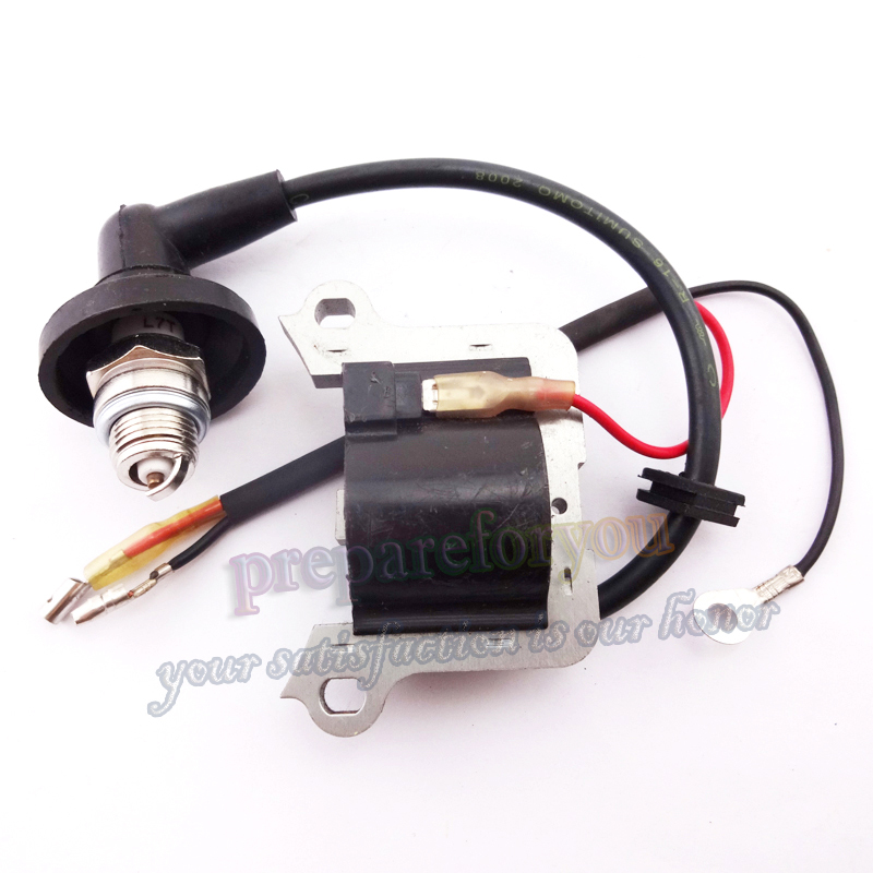 Scooter Bikes Ignition Coil Spark Plug For 43cc 49cc 2 Stroke Engine Mini Pocket
