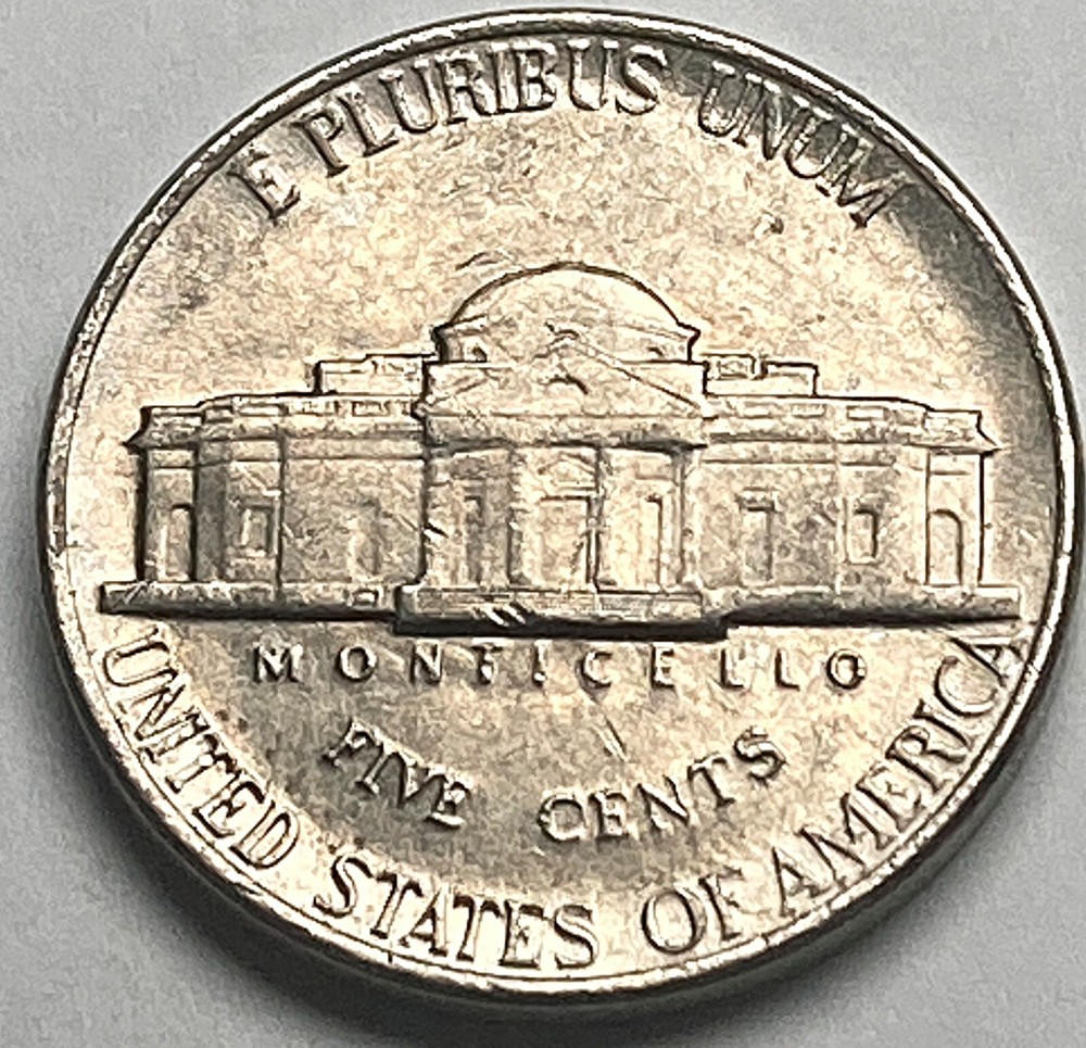 Struck Thru Grease Error - 1995 Jefferson Nickel