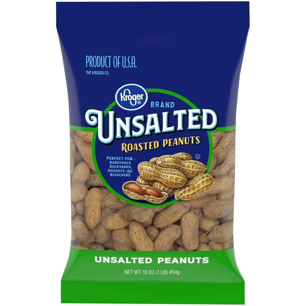 Kroger Unsalted In-Shell Peanuts 16 oz - Pack of 3