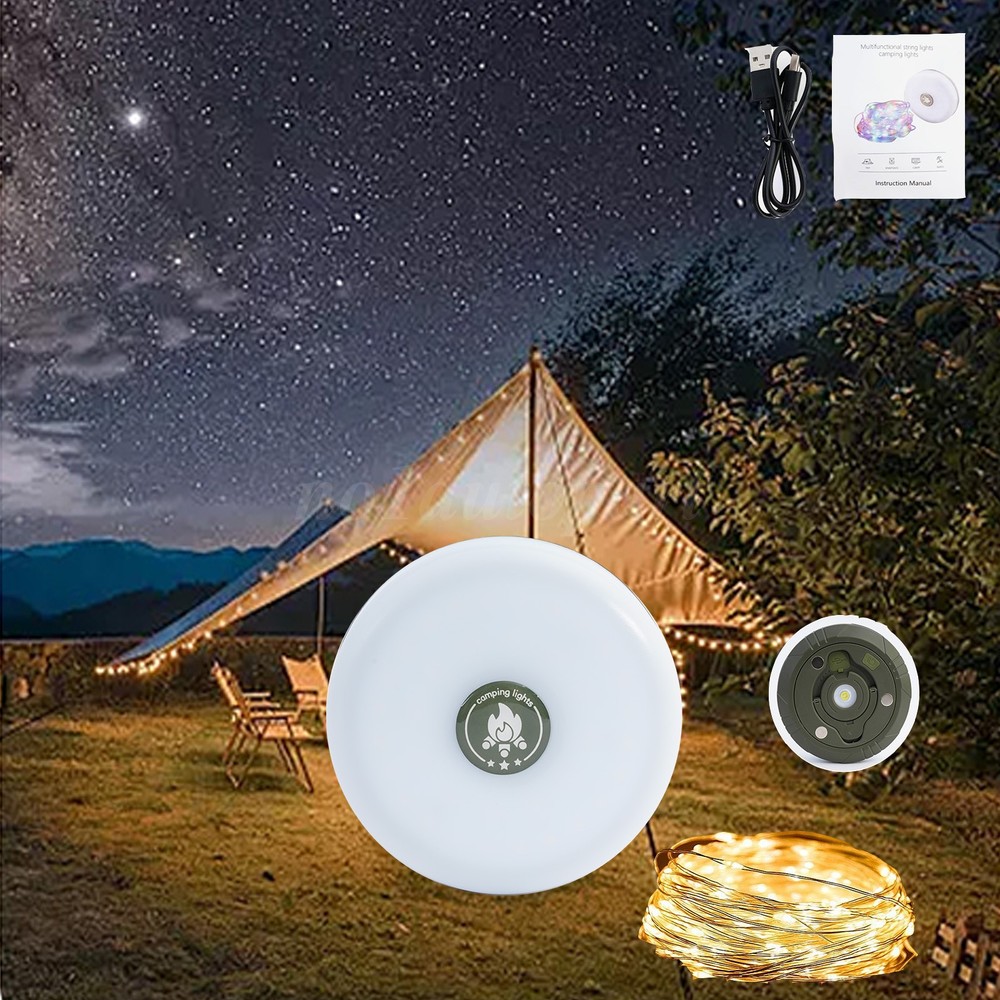 10M Magnetic Waterproof Portable Retractable Camping String Lightsic