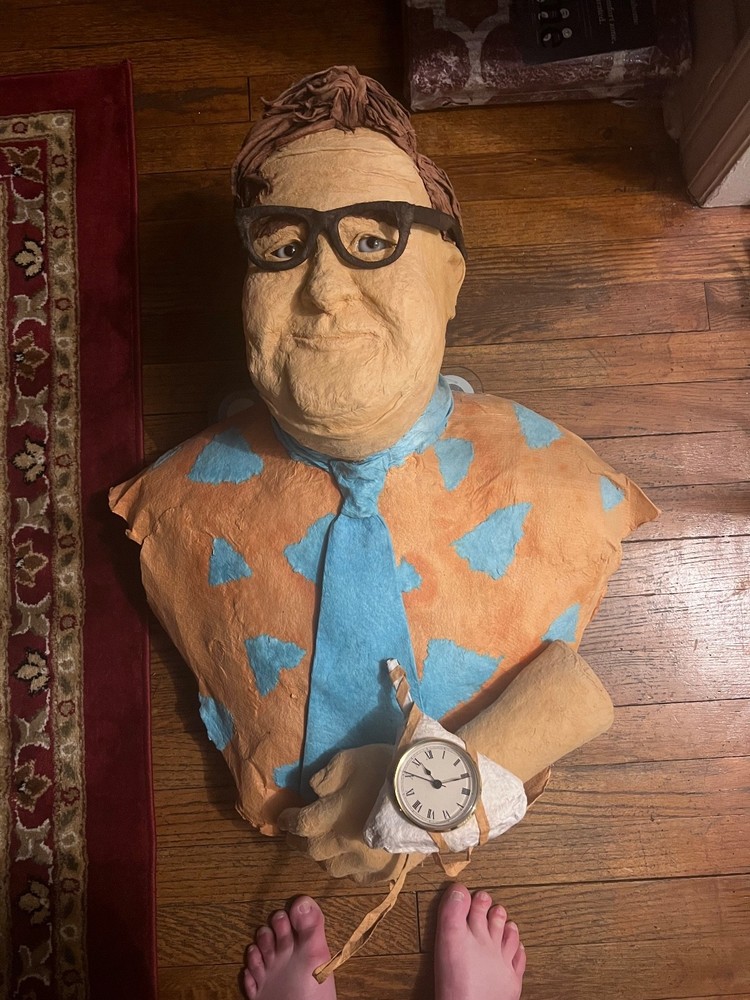 Ann Johnson Paper Mache Clock