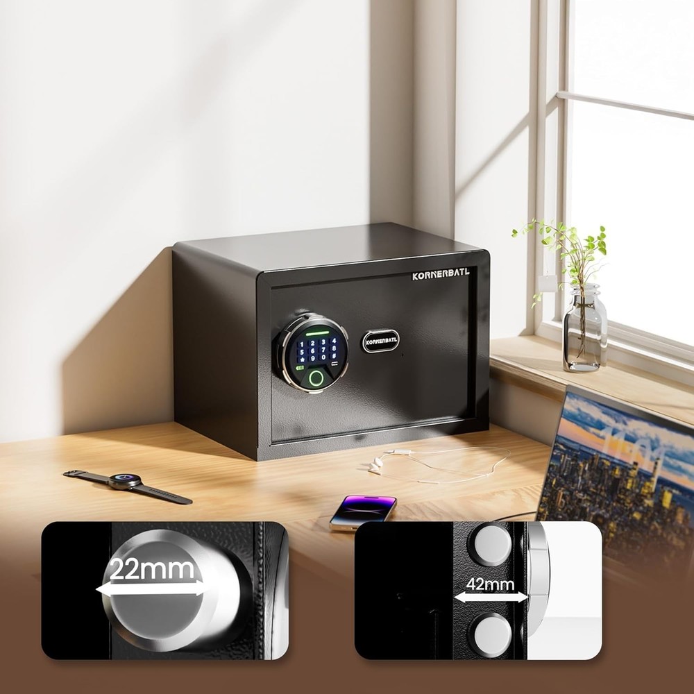 Elegant Small Safe Box with Four Access Methods - Perfect for Home Security