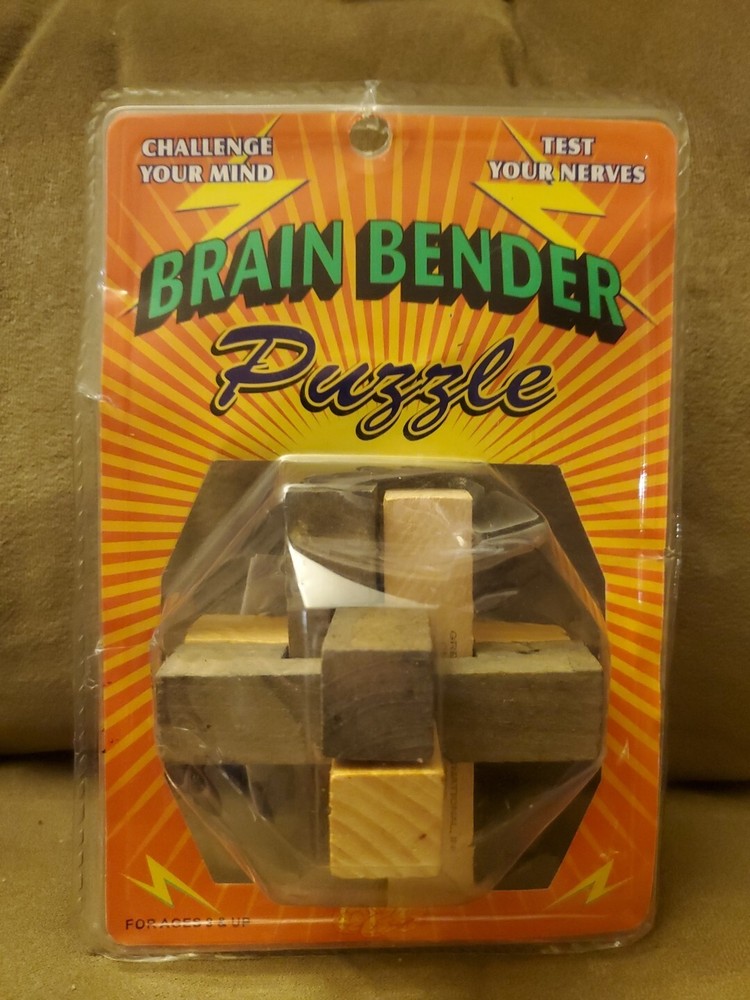 Wood Puzzle Mind Test Challenge Game Brain Bender  Fun or Gift