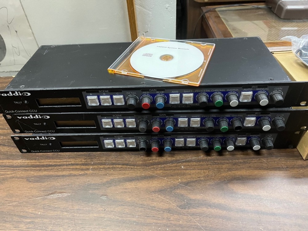Vaddio 3 Camera System with Switcher/Controller, CCUs, Cameras & Power Supplies