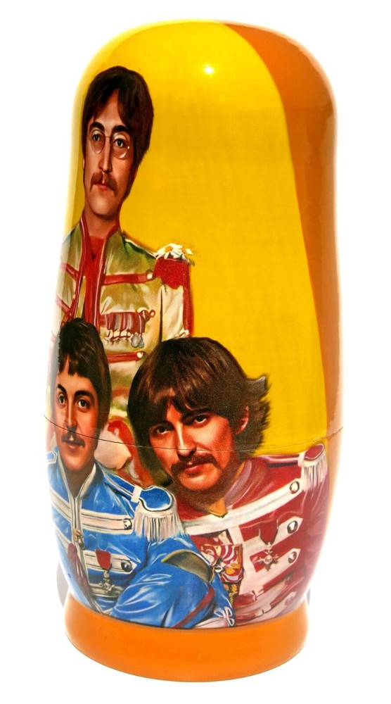 Beatles SGT. Pepper's 5 PC Russian Style Nesting Dolls, Stacking Egg Toy Set