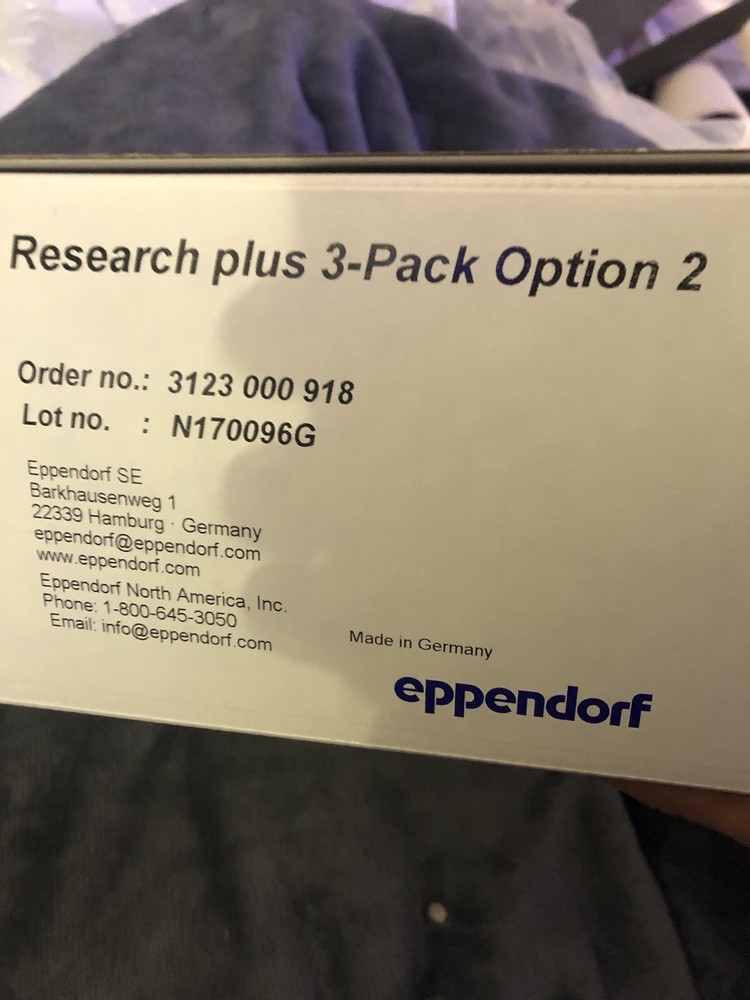 Eppendorf Research Plus 3-pack Option 2. Brand New!