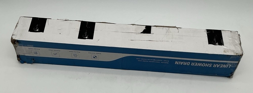 Linear Shower Drain, 24 Inch Invisible 2 in 1 Tile Insert&Flat Cover, (open Box)
