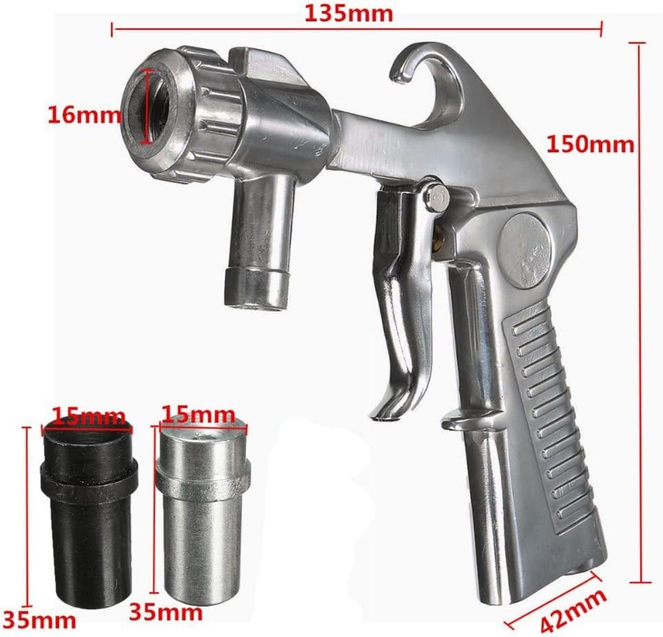 High-Performance Siphon Feed Sand Blaster Kit - 4 Nozzles for Precision Cleaning