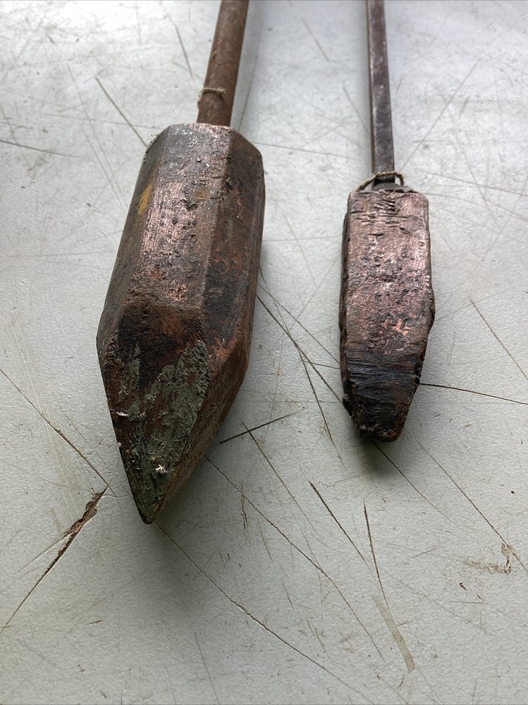 2 Vintage Wood Handle Soldering Iron