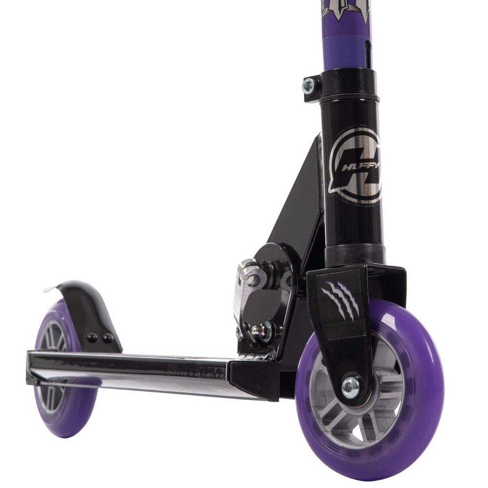 Huffy Marvel Black Panther Inline Scooter, Foldable, Non-Slip Deck, Purple/Black