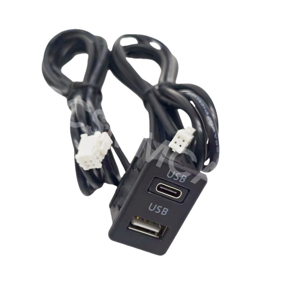 Car Android Navigation 4/6 Pin to Dual USB Port Panel Extension Cable Adapter