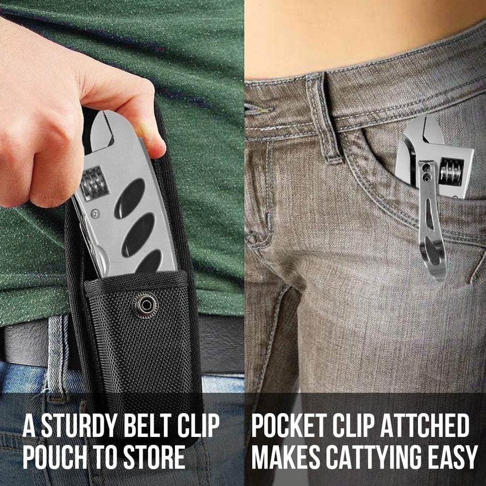 Multitool Wrench With 7 Tools/Pliers/Wire Cutter/Flat Screwdriver/Phillips Sc...