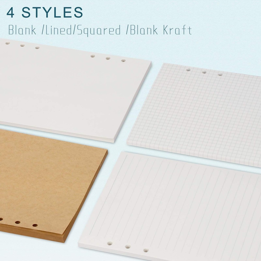 A6 Refill Paper, [3 Pack] Toplive 100GSM Thick Refillable Paper 3 Pack, Grid