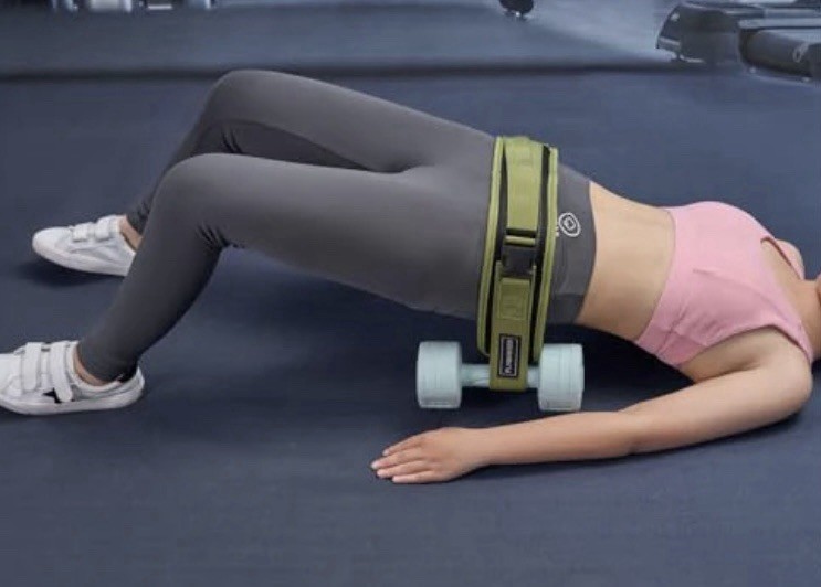FlyBamboo Hip Thrust Belt for Dumbbells Green