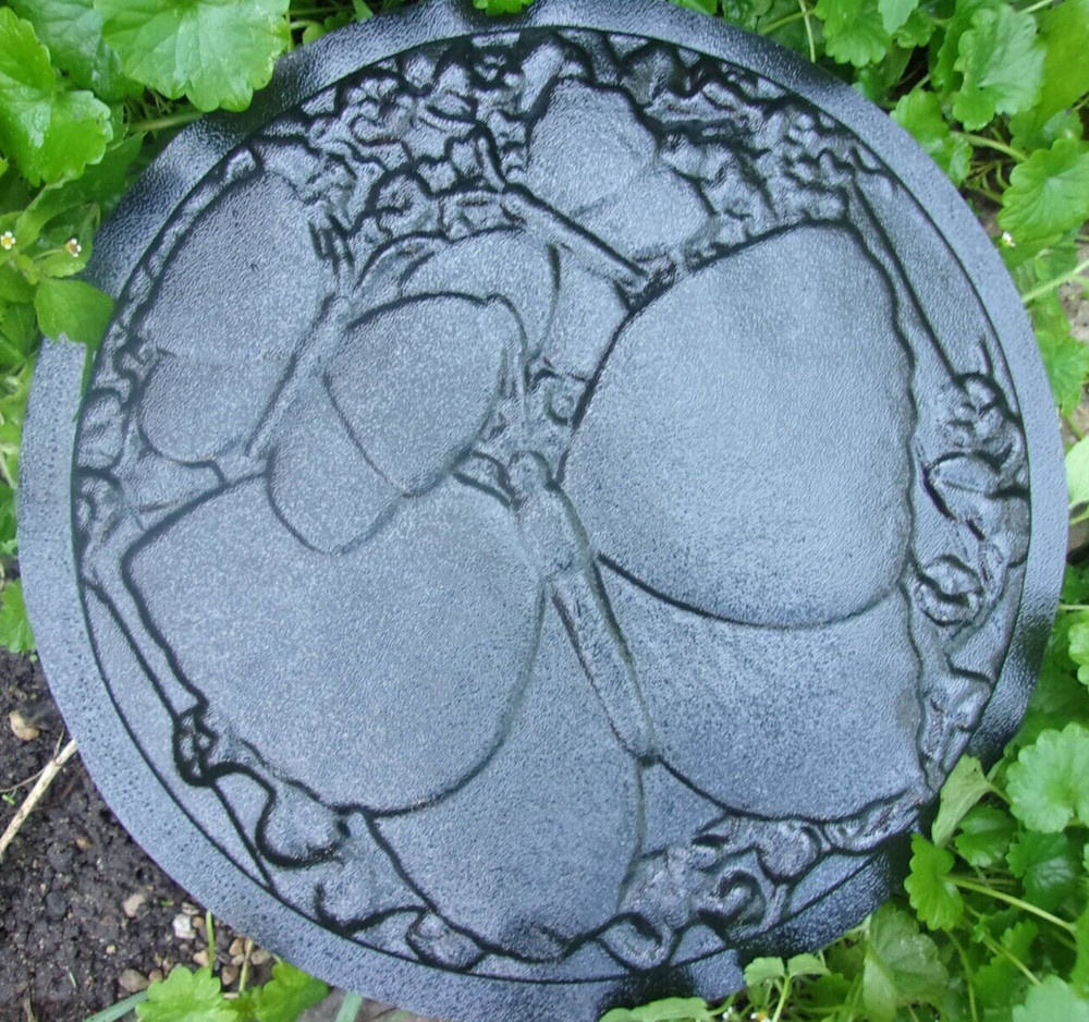 Concrete plaster butterfly stepping stone mold 12" x 1" thick