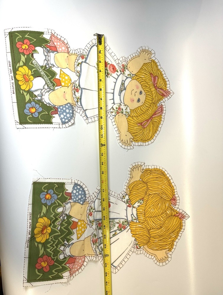 Sewing Panel Open Arms cut and sew Cabbage Patch doll mushrooms spring summer
