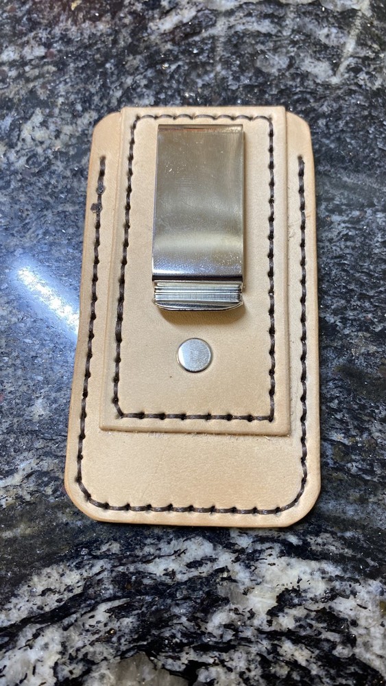 Leatherman wave sheath. Full grain leather. Tan