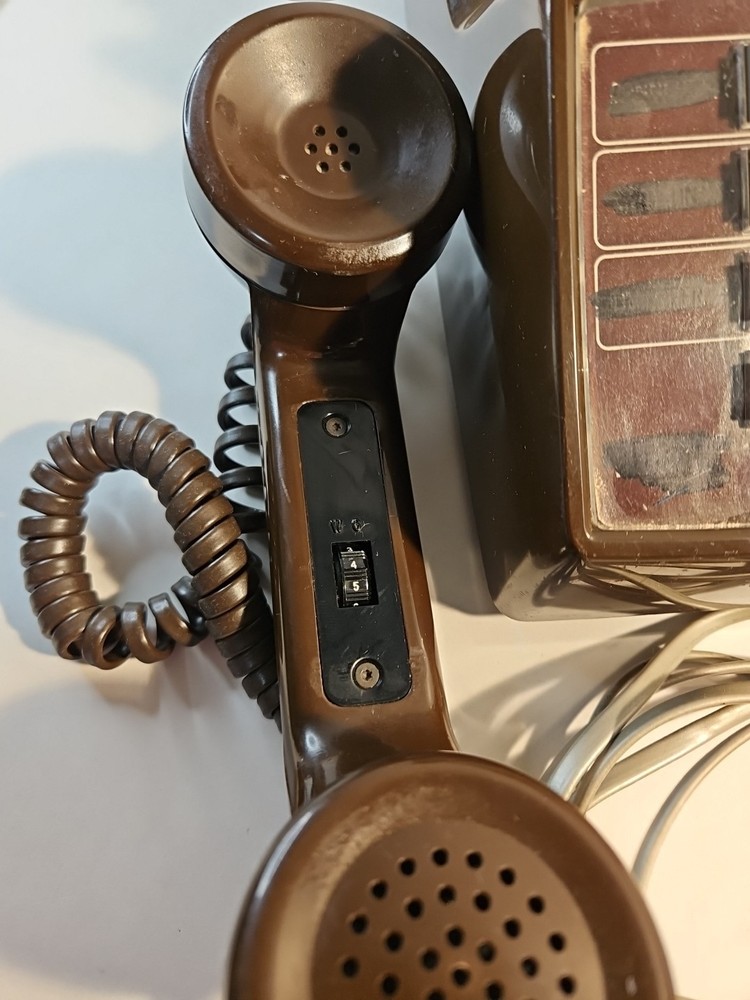 Vintage Stromberg Carlson Push Button Phone Brown 1982 Tested