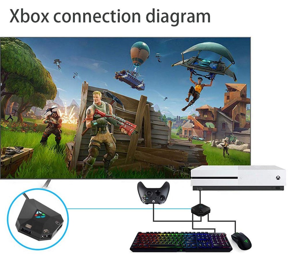 Dobe NS-Switch PS4 PS3 Game Keyboard and Mouse Adapter for PS4, PS3, black