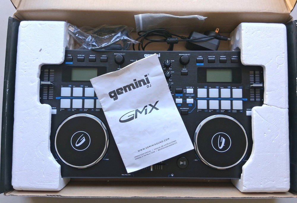 Gemini GMX 2-Channel DJ Controller Virtual DJ Filter Loop RGB Buttons