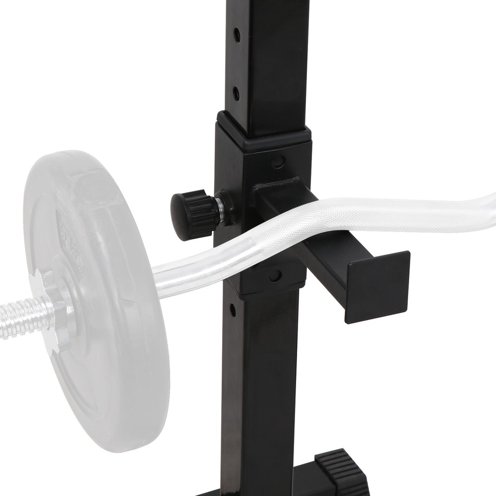 2PCS Squat Rack Adjustable 40"-66" Dumbbell Barbell Rack Bench Stand Max 550Lbs