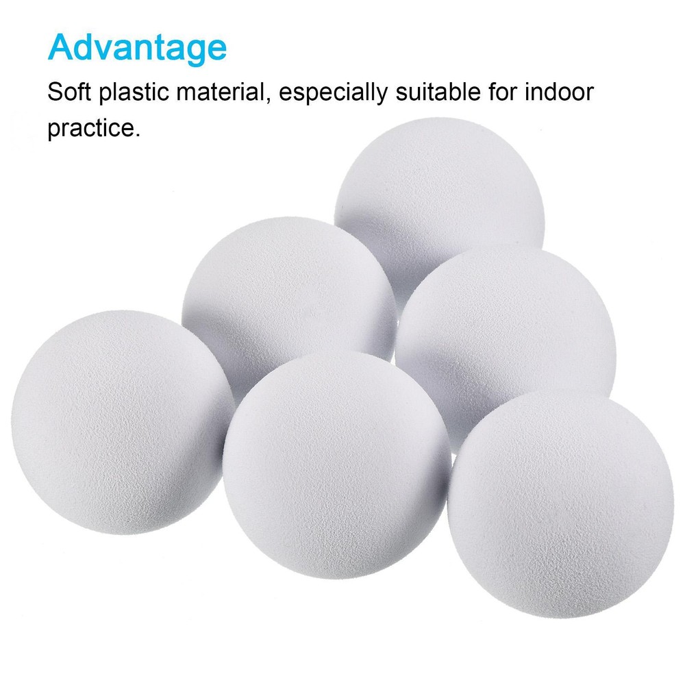 20Pcs Golf Foam Balls EVA Sponge 42mm Exercise Flight Swing Practice White