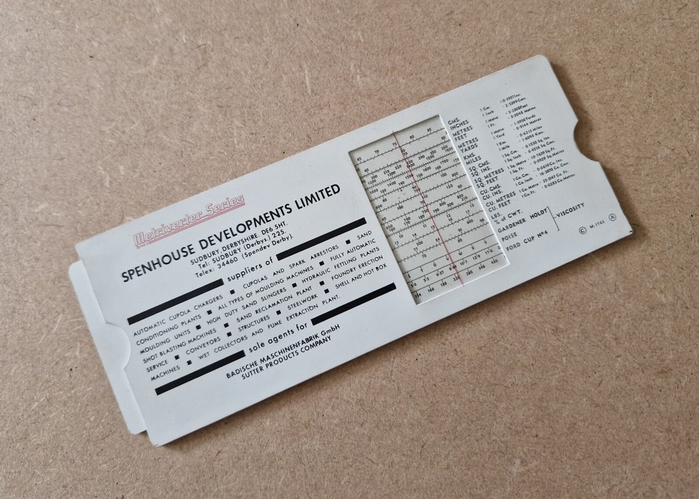 METRIVERTER SERIES M1763 MEASURING TOOLS SPENHOUSE DEVELOPMENTS LIMITED