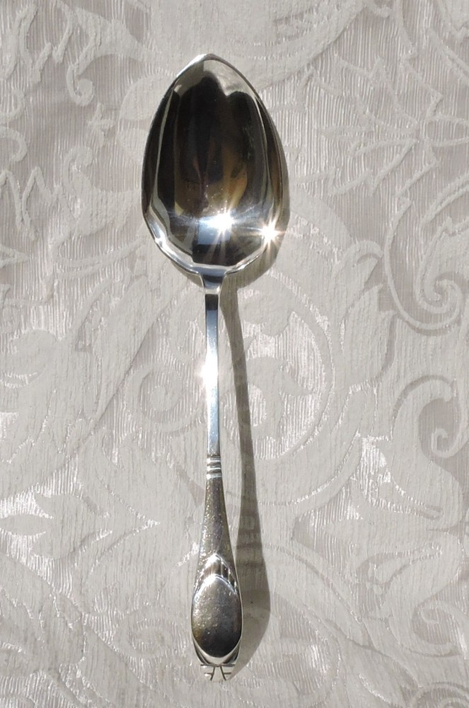 Danish Silver Arts & Crafts Serving Stuffing Spoon by E. A. C. Rose Cucchiaio