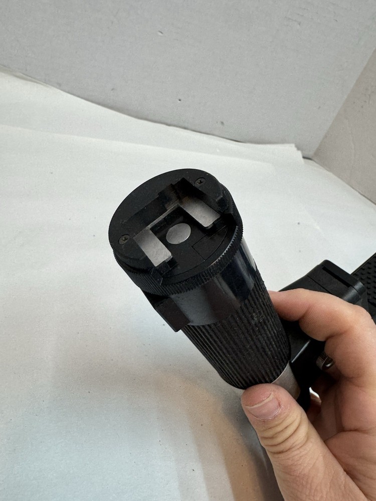 vintage braun camera flash bracket handle grip w/ adjustable shoe rail