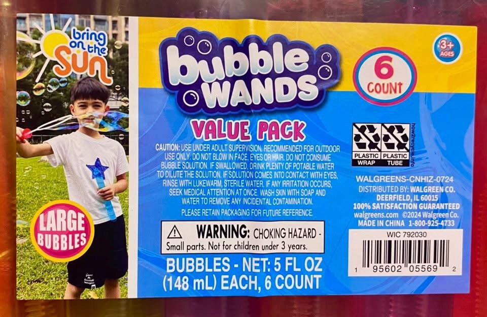Bubble Wands Value Pack 6-Count 5 Fl Oz Size New Sealed Condition