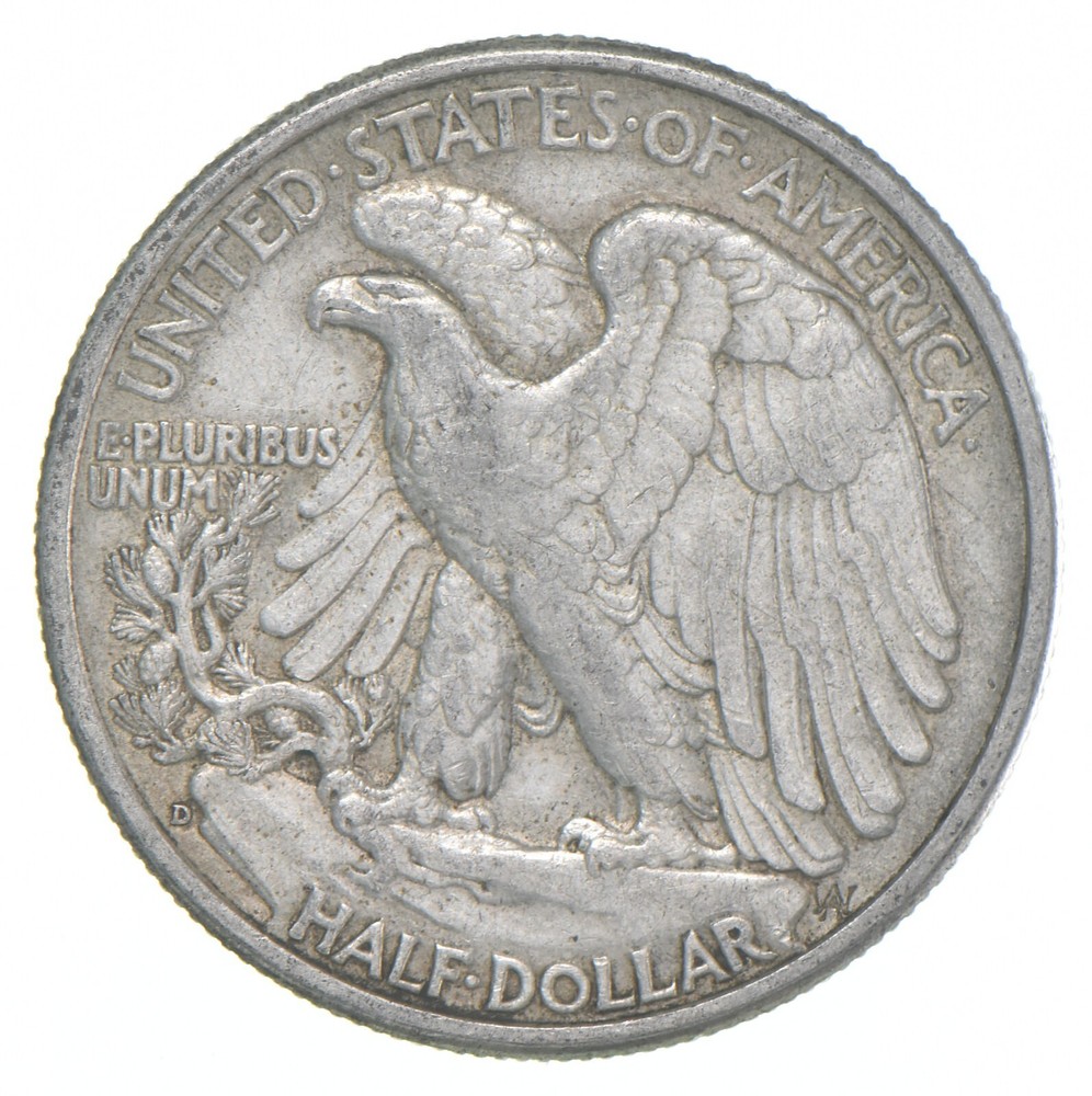 1939-D XF Walking Liberty Half Dollar